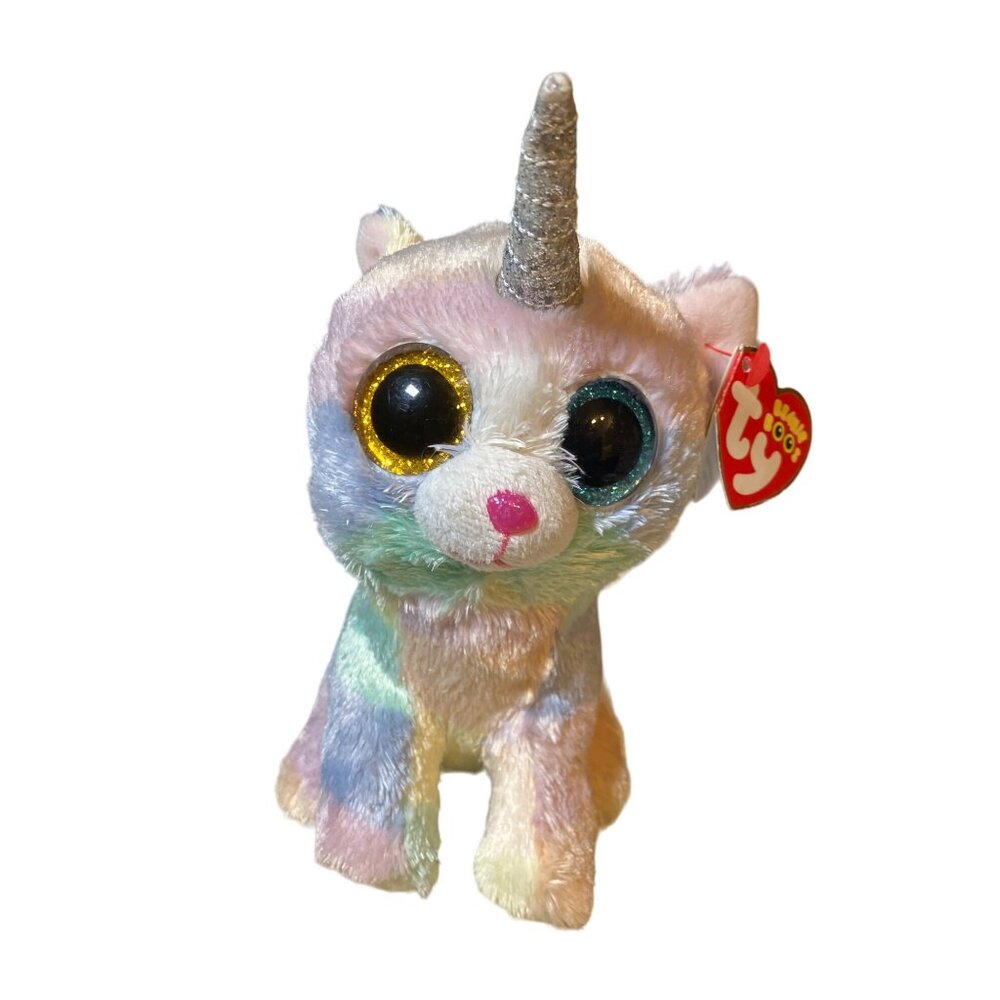 TY Beanie Boos - HEATHER the UniCat (Regular Size - 6 Inch)